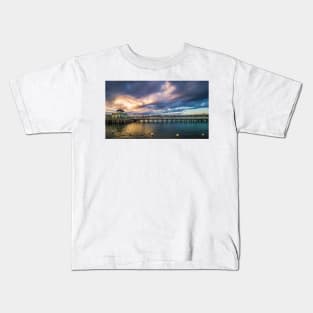 St Kilda Pier Cloud Burst Kids T-Shirt